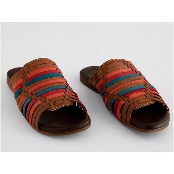 ROAN by Bed Stu Marilee Slide Multi Color Leather Strappy Slide Sandal 9.5 READ - Picture 10 of 13